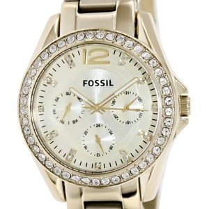 Fossil Women's Riley Gold Tone Fashion Watch